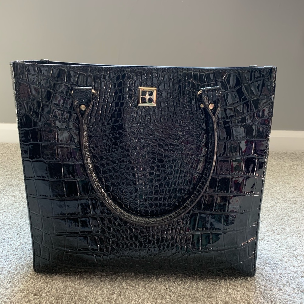 Kate Spade black patent tote